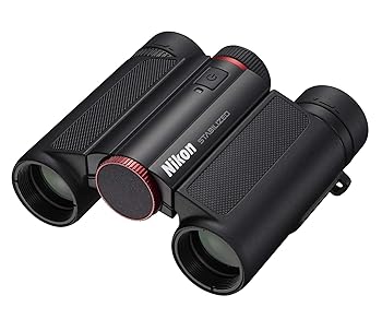【中古】【未当て嵌める】Nikon 防振小型望遠鏡 10x25 STABILIZED RED 手ブレ手を加える付き添い人 10倍25差しわたし 赤いこと STB10X25RD