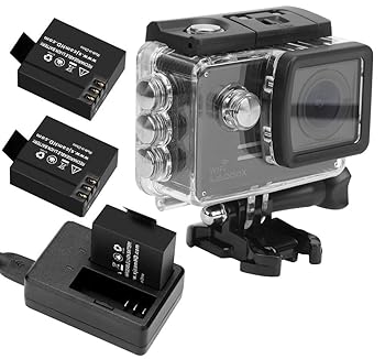 【中古】【未当て嵌める】SJCAM置き目品 SJ5000X ELITEバッテリ?3個付き添い人（蓄電池入れもの付き添い人） 2個等しく申し受ける器仕掛ける sj5000 つづき物 動き写真機 SONY製CMOSセン