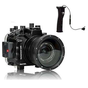 【中古】【未使用】Sea Frogs 40m/ 130ft 水中防水カメラハウジングケースSony A7 III A7RIII用 w/電子シャッターハンドル