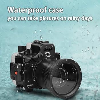 【中古】Seafrogs Canon EOS 750D 18-135MM 130フィート/40m 水中カメラハウジング 防水ケース