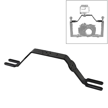 【中古】MEI1JIA QUELLIAダイビングトレイブラケットデュアルハンドルグリップハンドヘルド拡張マウントシステム（ブラック） (Color : Black)