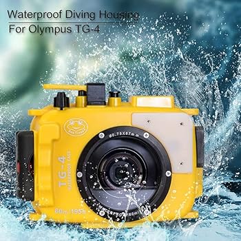【中古】【未使用】Seafrogs 60m/195フィート 防水水中カメラハウジング オリンパス TG4 イエロー｜AJIMURA-SHOP