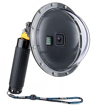 【中古】YALLSAME 防水ドームポート GoPro Hero 8用 ブラック フローティングハンドグリップ/トリガー/フロントビューウィンドウ/水中ダイビング/シュノ｜AJIMURA-SHOP