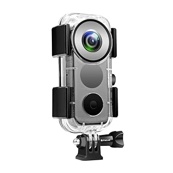 【中古】PULUZ Insta360 ONE X2用雨合羽ハウジング Insta360 ONE X2用雨合羽容れもの Insta360 ONE X2用飛び込み競技容れもの 防塵 耐圧 防曇腰かけ＆ベーシックマ その他-家電
