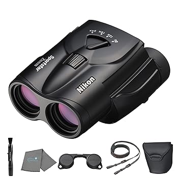 【中古】【未使用】Nikon Sportstar Zoom 8-24x25 (16736) Sサイズ ブラック 可変ズーム双眼鏡 Nikonレンズペンとクリーニングクロス付き - コンパクト双眼鏡 大人