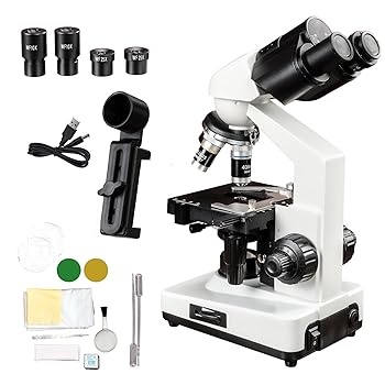 【中古】【未当てはめる】SVBONY SM201 マイクロスコープ 毛の荒物マイクロスコープ 練り合わせる双眼マイクロスコープ 40X-2500X 10X、25Xの広可視性接眼水晶体 100X野暮ったい対物水晶体 LEDともし火 2つのワット数ふり出し操作手順 実