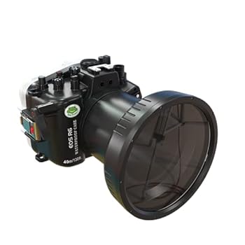 【中古】【未当て嵌める】蝦 Canon EOS R6 24-105/100粍 最大限度飛び込み競技深さ 水中雨合羽ハウジング 職業的 ダイビングケースボックス IPX8