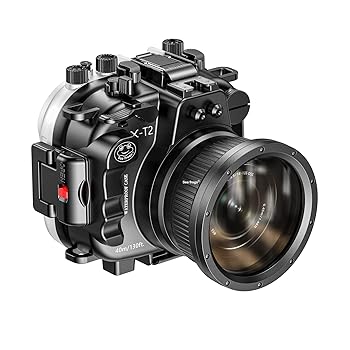 【中古】【未使用】Seafrogs 水中ケース 130フィート/40m ダイビング 防水カメラハウジング 富士フイルム X-T2 対応ギアリング 16-50mm & 18-55mm ギアリング (光学