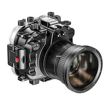 【中古】【未当てはめる】Seafrogs 水中入れもの 130フート/40m 飛び込み競技 雨合羽写真機ハウジング Fujifilm X-T2 相応う歯車輪っか X-T2 16-55粍 歯車輪っか (光学瑠璃)