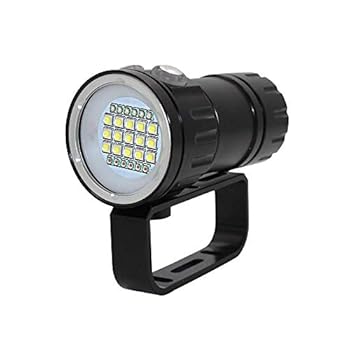 【中古】LED写真ビデオダイビング懐中電灯15XXM-L2白+6XXPE赤+6XXPE青水中防水トーチランプバッテリー付属、トーチ