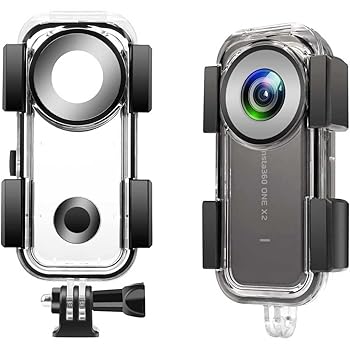 【中古】【未使用】【PCATEC】insta360 ONE X2 防水ハウジングケース ダイブハウジング 防水 防塵 保護ケース 水深30m 水中撮影用