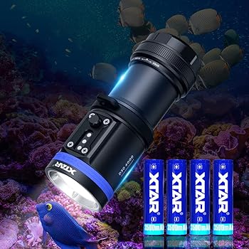 【中古】【未当て嵌める】XTAR D30 4000lm アクアラング 飛び込み競技 懐中照明ランプ 映像媒体点火装置 マルチ色合い LED 水中 100米突 飛び込み競技 活動写真点火装置 安全性のある鍵を掛ける機
