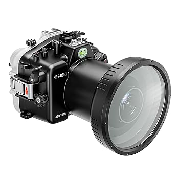 【中古】【未当て嵌める】Seafrog 職業的 雨合羽ハウジング オリンパス OM-1 水中用 195フート/60m 飛び込み競技入れもの 黒いこと