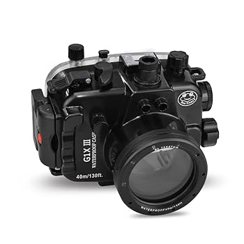 【中古】【未使用】Seafrogs Canon G1X Mark III 40m/130フィート 水中ハウジングカメラ ダイビング 防水ハウジングケース