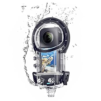【中古】【未当て嵌める】MODJUEGO 水中写真機保護すること入れもの Insta360 X3運動競技写真機用 雨合羽入れもの 見晴らし写真機 密閉飛び込み競技入れもの 50m雨合羽