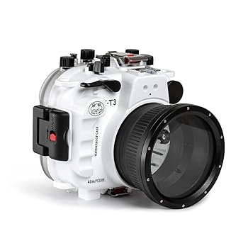 【中古】【未使用】Seafrogs 40m/130フィート 水中カメラハウジング 防水ケース Fujifilm X-T3用 XC16-50mm XF18-55mm用ズームギア付き (ホワイト)
