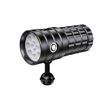 【中古】【未使用】ダイビングライト 水中撮影用 25000ルーメン 超高輝度 ダイビング懐中電灯 100m防水 水中ビデオライト Type-C充電 プロ仕様水中照明用