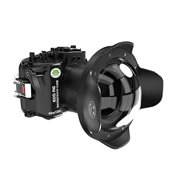 【中古】【未当て嵌める】Seafrogs 40M/130FT 水中写真機ハウジング Canon EOS R6用 6インチドライドームポート付き添い人、EF 24-70粍 F2.8 II/EF 24-105粍 F4 および RF 15-35