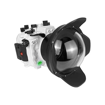 【中古】Seafrogs 40m/130フィート プロフェッショナル 水中カメラハウジング Sony A7 III (ホワイト) + 光学アクリル 6インチ ドームポート ズームリン|AJIMURA-SHOP