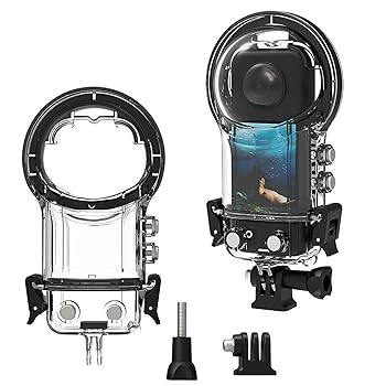 【中古】交換用防水ケース 保護ハウジング Insta360 X3用 30M 水中ダイビングケースシェル マウントアダプターアクセサリー付き Insta360 X3パノラマアク｜AJIMURA-SHOP