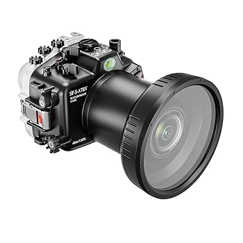 【中古】【未使用】Seafrogs [40m/130フィート] 水中カメラハウジング 防水ケース 6インチガラスフラットロングポート Sony A7R V + 24-70mm F2.8 GM/Sigma 24-70 F