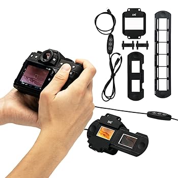 【中古】JJC 35mm フィルムデジタイズ配光アダプターセット 35mmフィルム ネガデジタル LEDライト ＆ フィルム ホルダー 付き フィルムデジタイズ 対応