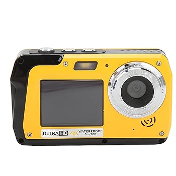 【中古】flexman 4K 56MP デュアルスクリーンデジタルカメラ 18X デジタルズーム 10フィート防水水中ビデオカメラ 水泳 スキー 旅行 水中写真撮影用｜AJIMURA-SHOP