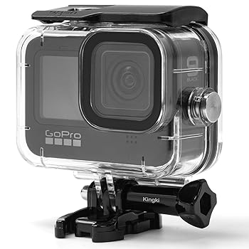 【中古】KINGKI 60M/196フィート 防水ケース Go Pro Hero12 /Hero11 /Hero10 /Hero9用、保護水中ダイビングハウジングシェル Hero12/11/10/9 ブラックア