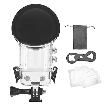 【中古】【未使用】水中ダイビング保護シェル IPX8 防水ダイビングケース Insta 360 ONE X3 用、防水ハウジングケース、ブラケット付き