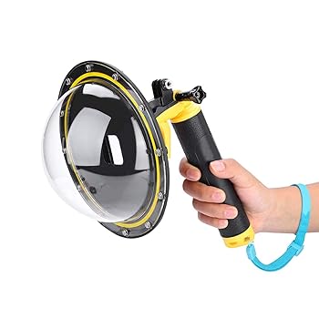 【中古】【未使用】カメラドームポート、球形ガラス付きプロフェッショナルドームポート防水ケースハウジング、GoPro Hero5/6/7カメラ用の魚眼効果