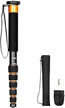 【中古】【未使用】Koolehaoda カメラ一脚 コンパクト一脚 156cm アルミ合金 6段階伸縮ポータブル一脚 登山一脚 10KG耐荷重 DSLR/Canon/Nikon/Sony ビデオカメラ 適|AJIMURA-SHOP