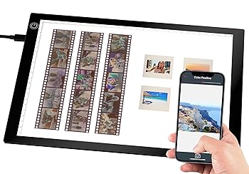 【中古】Eyesen スライドビューアライトボックス、超薄型A4 USB電源ライトスキャナー フォトスライドとフィルムネガスキャン、クリスマスギフト、タトゥ