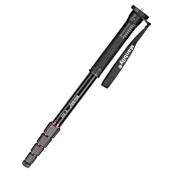 【中古】【未使用】YIWENG 一脚カメラスタンド E22 64.1 インチ カメラ一脚 アルミニウム合金 5 セクション 5kg/11lbs 耐荷重 1/4 インチから 3/8 インチのネジと 3
