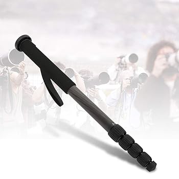 【中古】【未使用】一脚カメラスタンド カーボンファイバー一脚 収納バッグ付き 5-10kg 5セクション カーボンファイバー ポータブル 屋外 伸縮式一脚 デジタル一眼