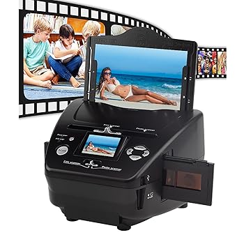 【中古】【未当て嵌める】デジタル活動写真写真フィルムスキャナ、16 MP スライドネガティブスキャナー、8.1 メガピクセルセンサー付き添い人、写真フィルム活動写真と名刺を取り替えっこ、ワンタッチ