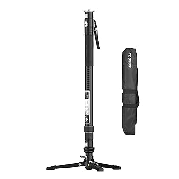 【中古】YC Onion Pineta Pro ペダルベース付きカーボンファイバー一脚、DSRLカメラジンバル用1/4インチ3/8インチネジ付き、安全荷重10kg（ジンバル：5kg
