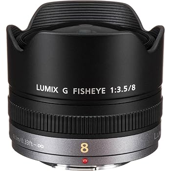 【中古】【未使用】パナソニック LUMIX G FISHEYE レンズ、8mm、F3.5、ミラーレスマイクロフォーサーズ、H-F008 (USAブラック)