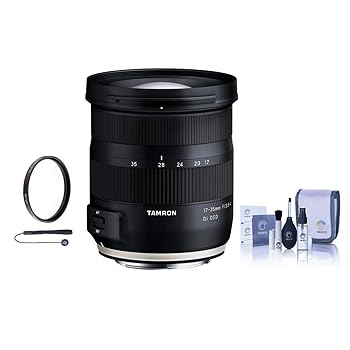 【中古】【未使用】Tamron 17-35mm f/2.8 Di OSD 広角レンズ Nikon Fマウント用 - 77mm UVフィルター クリーニングキット Capleash