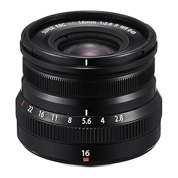 【中古】【未使用】Fujifilm Fujinon XF16mmF2.8 R WRレンズ - ブラック。