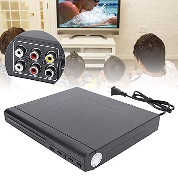 【中古】【未使用】家庭用DVDプレーヤー、DVD再生装置、DVDプレーヤー、オフィス用使いやすいブラックホーム
