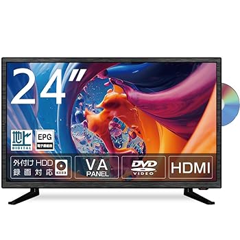 【中古】【未使用】Aston 24インチ 液晶テレビ DVDプレーヤー内蔵 地デジ チューナー搭載 外付けHDD録画対応 HDMI・PC入力端子搭載 壁掛け対応