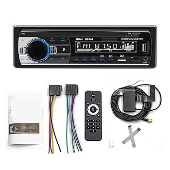 【中古】【未使用】カーラジオDVDCDプレーヤー カーステレオ DAB+AM/FM TF DAB-520MP3プレーヤーラジオオーディオ USB SD AUX INBluetooth互換マルチメディアAutora