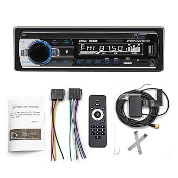 【中古】【未使用】カーラジオDVDCDプレーヤー カーステレオ DAB+AM/FM TF DAB-520MP3プレーヤーラジオオーディオ USB SD AUX INBluetooth互換マルチメディアAutora｜AJIMURA-SHOP