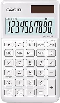 【中古】カシオ ポケット電卓 SL-1000SC-WE