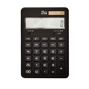 【中古】【未当て嵌める】計算器 授業時間の事務室の悧巧のミニデュアルパワー大型LCD 12ソーラー計算器 陰電子卓上数えること機 (Color : Black, Size : Free size) その他-日用品雑貨・文房具・手芸