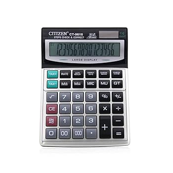 【中古】【未使用】電子計算機 16桁の特大電卓電子デスクトップ電卓ディスプレイ大きなボタンソーラーオフィス 学校 小売店 オフィスなど適用 (Color : Photo Color