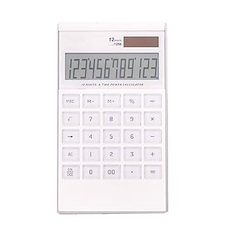 【中古】陰電子数えること機 ホワイトデュアルパワー大型液晶見せびらかす12桁事務机分かりやすいな計算器ソーラー計算器事務机いの一番 授業時間 受け売り店 執務室など当て嵌める (Col