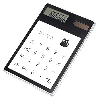 【中古】【未使用】オフィス電卓 透明な電卓1ピースハンドヘルド透明電卓かわいいポケット電卓ソーラー シンプルな卓上計算機 (色 : White, Size : One size)｜AJIMURA-SHOP