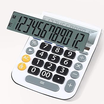 【中古】計算機 金融ビッグスクリーンビッグボタン電卓多機能学生の試験のファッションビジネスの計算 事務用品 オフィス用品 仕事用 (Color : White, Si｜AJIMURA-SHOP