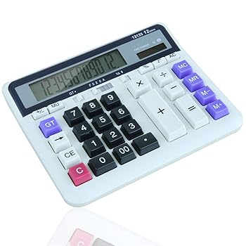 【中古】【未使用】電卓 ホームオフィスのために12桁のLCDディスプレイと太陽電池のデュアルパワーカリキュレータ 卓上計算機｜AJIMURA-SHOP